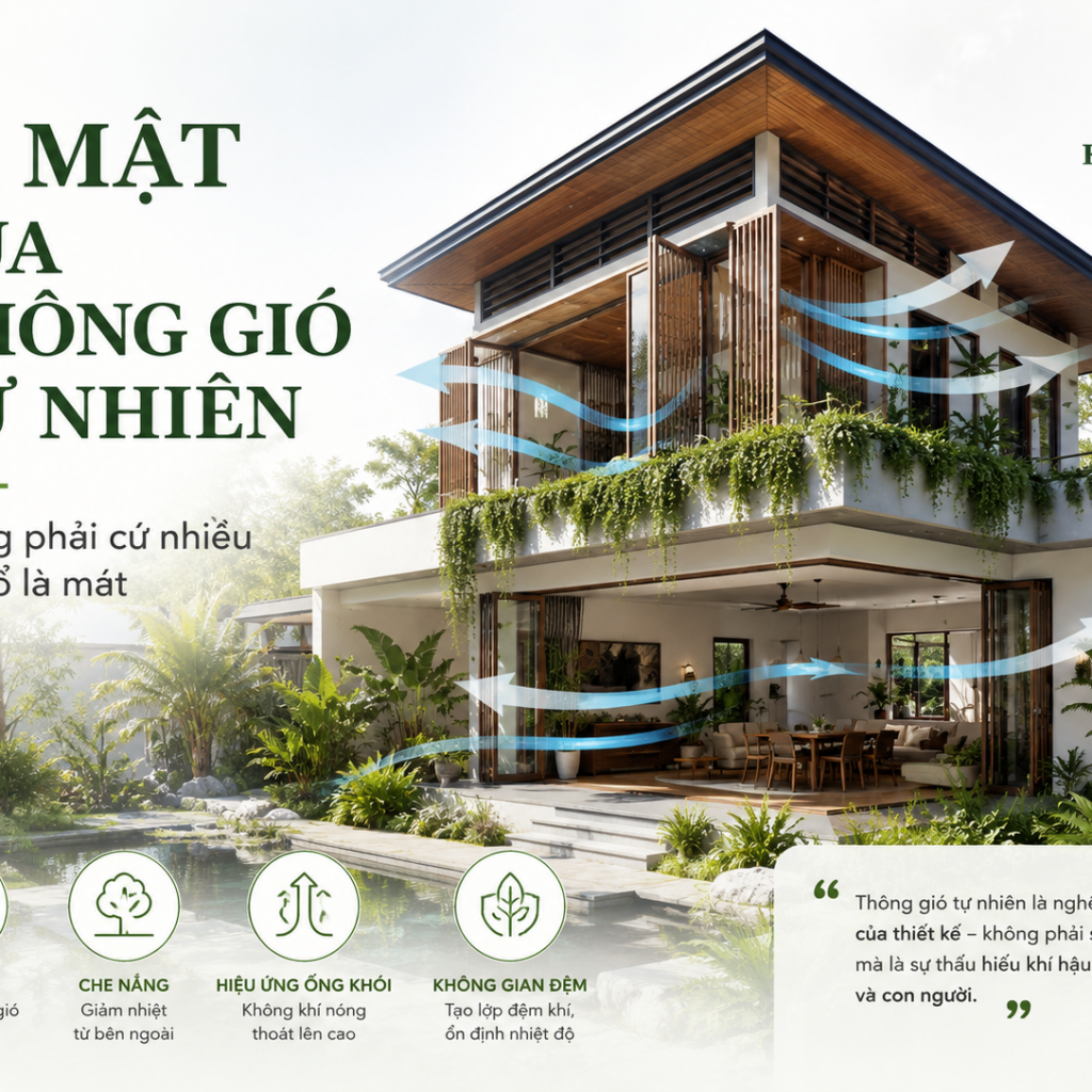 Bí mật của Thông gió tự nhiên: Không phải cứ nhiều cửa sổ là mát