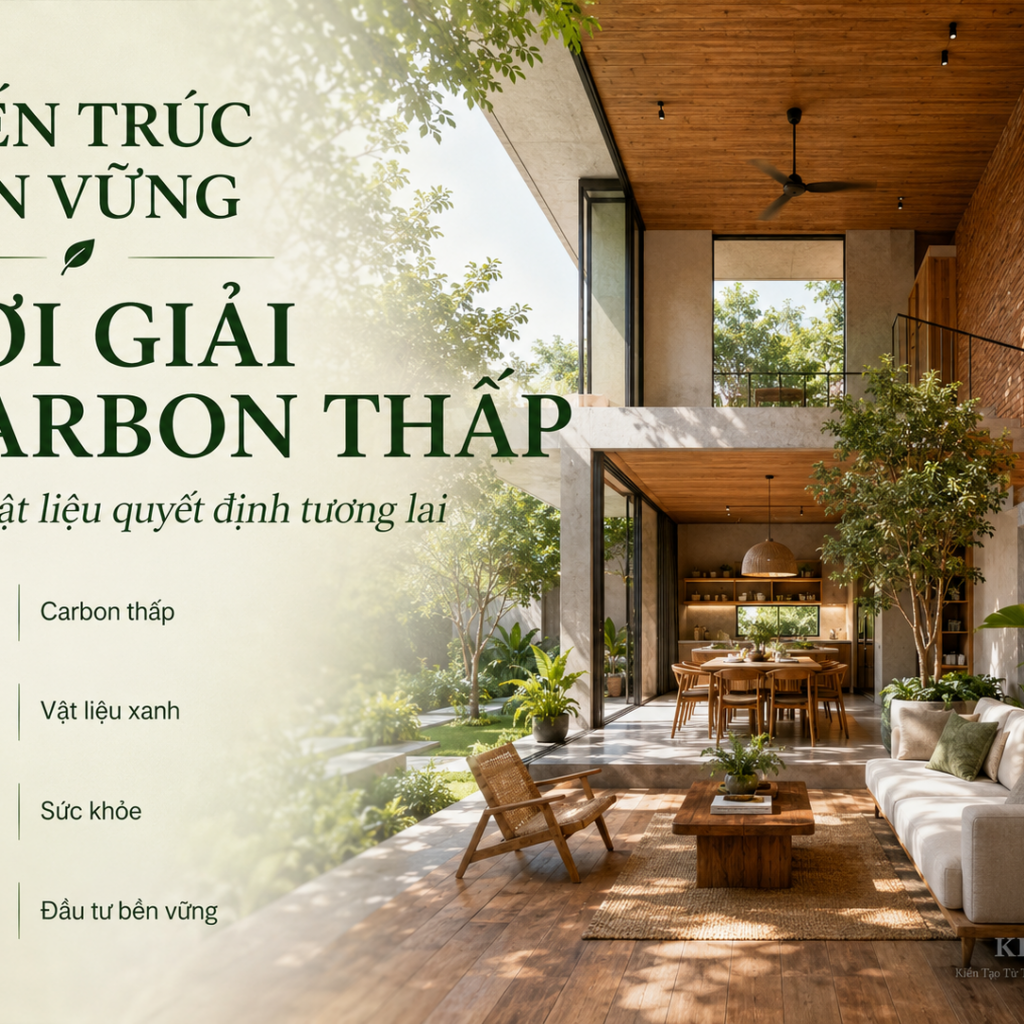 Kiến Trúc Bền Vững và Lời Giải Cho Bài Toán “Carbon Thấp”: Khi Vật Liệu Quyết Định Tương Lai
