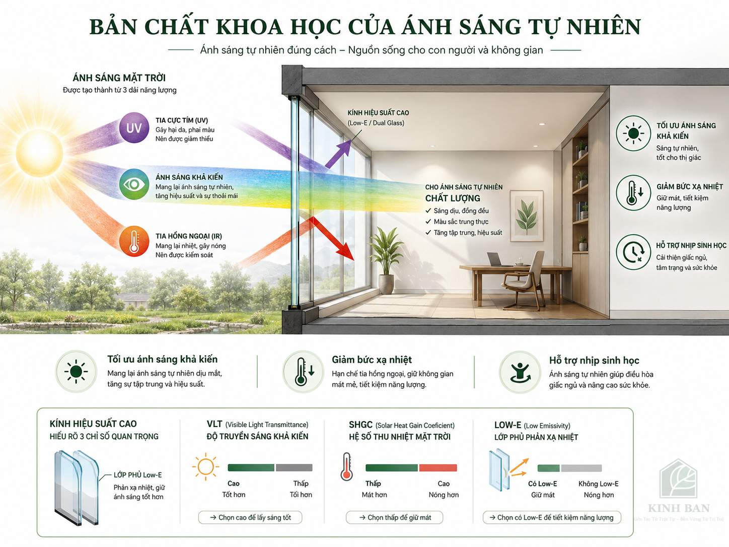 bản chất khoa học của ánh sáng tự nhiên.